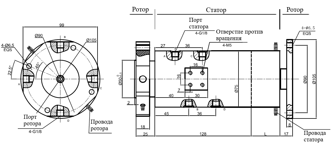 Чертеж MAPH400W-02-S48